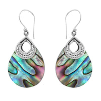 Abalone Shell Tidal Halo Earrings