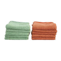 Set of 10 Light Green and Copper 100% Egyptian Cotton Terry Face Towels - Sticky add to cart bar