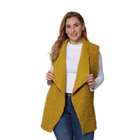PASSAGE Citrine Faux Shearling Vest (S/M)