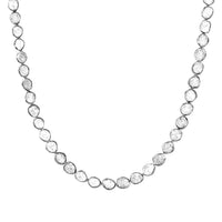 Artisan Crafted Polki Diamond Necklace 18 Inches in Platinum Over Sterling Silver 43.20 Grams 14 ctw