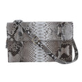 The Pelle Natural Python Collection Natural Python Leather Evening Clutch Bag with Detachable Strap (11x7x3) - Sticky add to cart bar