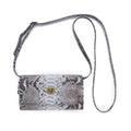 The Pelle Natural Python Collection Natural Python Leather Bi-Fold Flap Over Crossbody Wallet with Detachable Strap - Sticky add to cart bar
