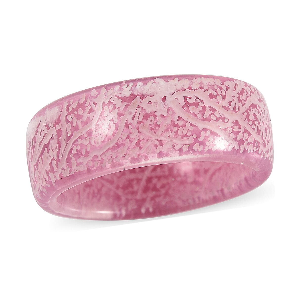 Glow in the Dark Orange Resin Band Ring (Size 6.0)