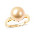 Galatea Bible Pearl Collection with Momento Technology South Sea Golden Cultured Pearl 10-11 mm Ring in Vermeil YG Over Sterling Silver (Size 7.0) - Sticky add to cart bar
