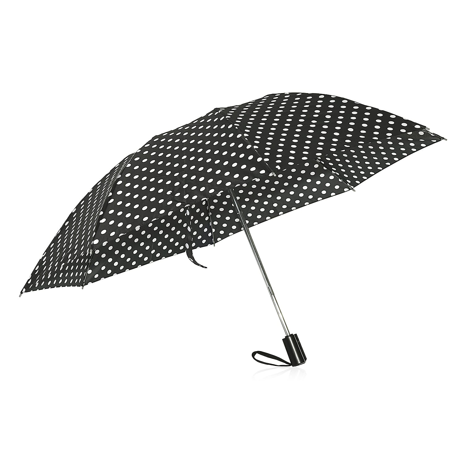 Multi Color Wave Dots Print Open & Close 3 Fold Inverted Umbrella