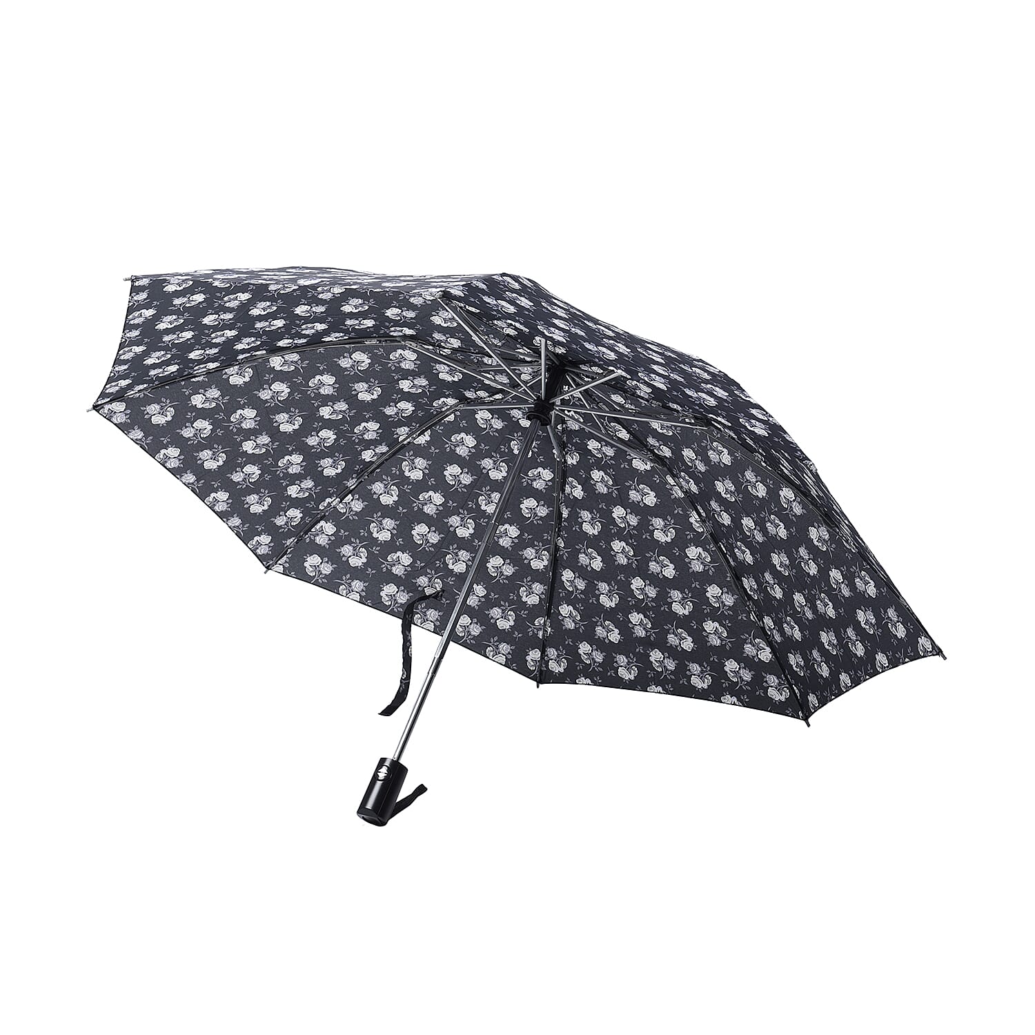 Multi Color Wave Dots Print Open & Close 3 Fold Inverted Umbrella