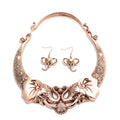 Elephant Earrings and Choker Necklace 16 Inches in Goldtone - Sticky add to cart bar