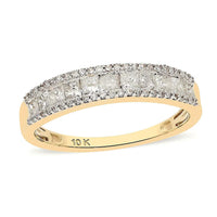 SGL Certified 1 ctw Diamond G-H I3 Ring in 10K Yellow Gold 2.50 Grams