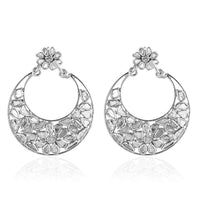 Artisan Crafted 2.25 ctw Polki Diamond Earrings in Platinum Over Sterling Silver