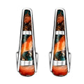 Santa Fe Style Spiny Turquoise 2.00 ctw Earrings in Sterling Silver - Sticky add to cart bar