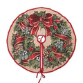 HOMESMART Pine Cone & Mistletoe Wreath Christmas Tree Skirt (40, 40% Cotton & 60% Polyester) - Sticky add to cart bar