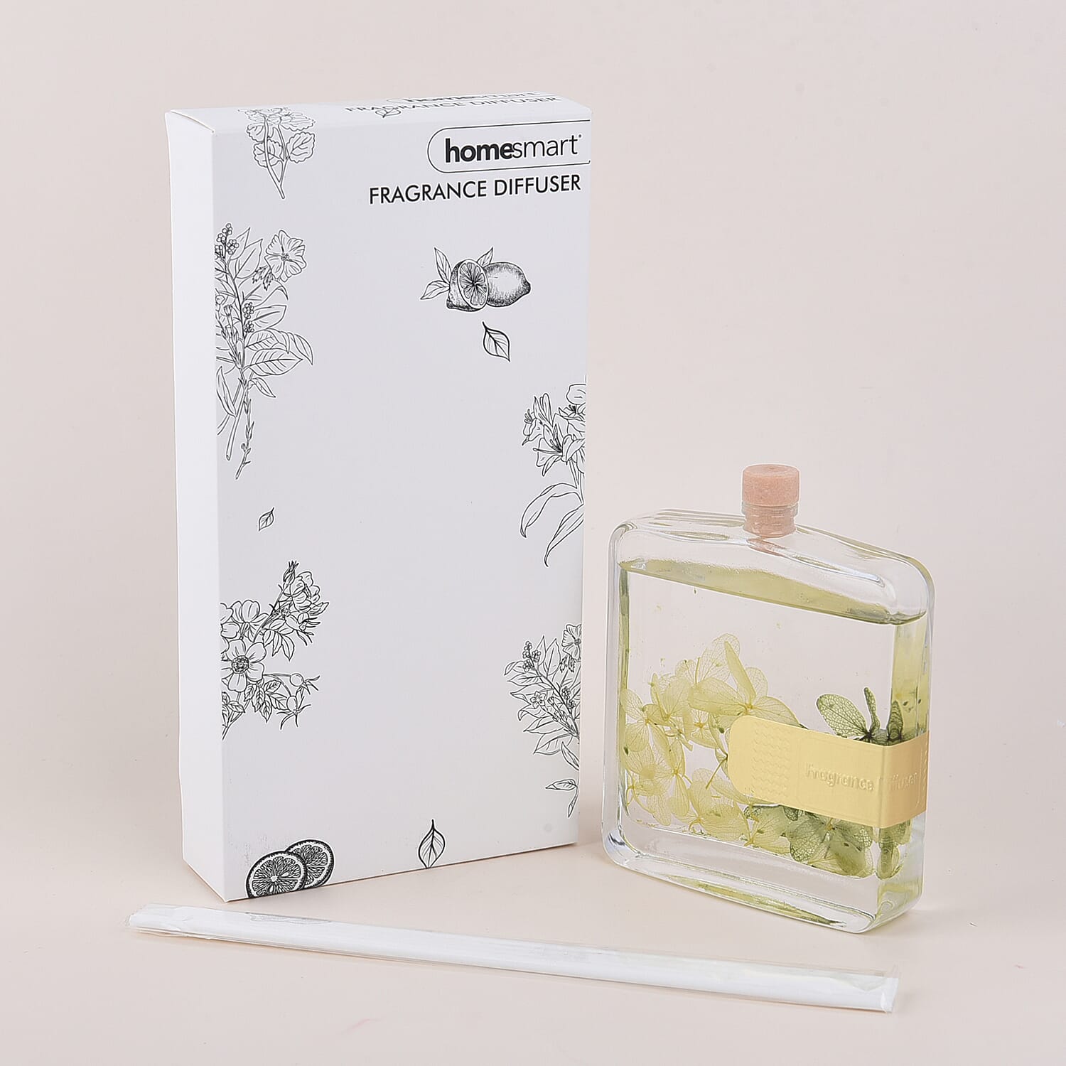 HOMESMART Home Air Freshener Diffuser with Real Flowers-Yellow (100 ml)