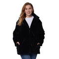 PASSAGE Black Faux Fur Coat - S - Sticky add to cart bar