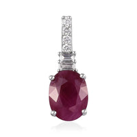 RHAPSODY 2.35 ctw AAAA Royal Ruby and Diamond E-F VS2 Pendant in 950 Platinum 2.15 Grams