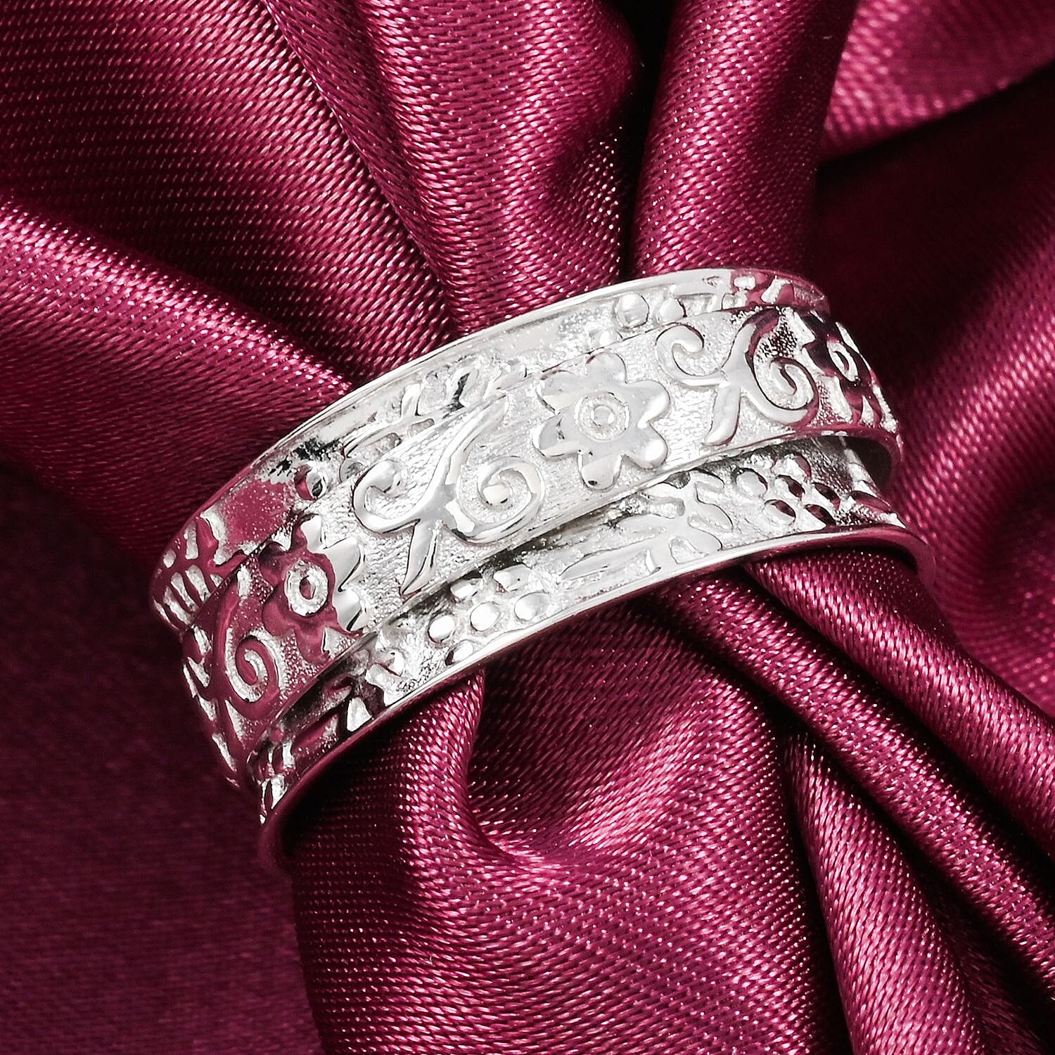 D'Joy Sterling Silver Ring (Size 7.0) 5.47 Grams