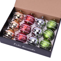 12 Pieces of Christmas Tree Decoration Balls (3.15') in Gift Box - Orange