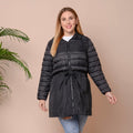PASSAGE Black Hooded Women's Coat with Sleeves (S, 100% Polyester) - Sticky add to cart bar