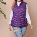 PASSAGE Black Women's Zip Front Puffer Vest with Pockets (S, 100% Polyester) - Sticky add to cart bar