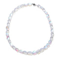 Simulated White Mystic Topaz Beaded Necklace 20 Inches in Silvertone - Sticky add to cart bar