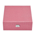 Pink Crocodile Skin Pattern 2 Layer Jewelry Box with Mirror & Lock - Sticky add to cart bar
