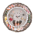 Handcrafted Oval Shape Sea Shell Wall Clock - Sticky add to cart bar