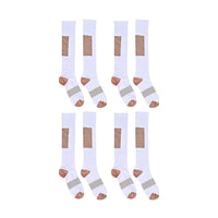 Set of 4 Pairs Black 5% Copper Nylon and 95% Spandex Copper Fit Socks (S/M)