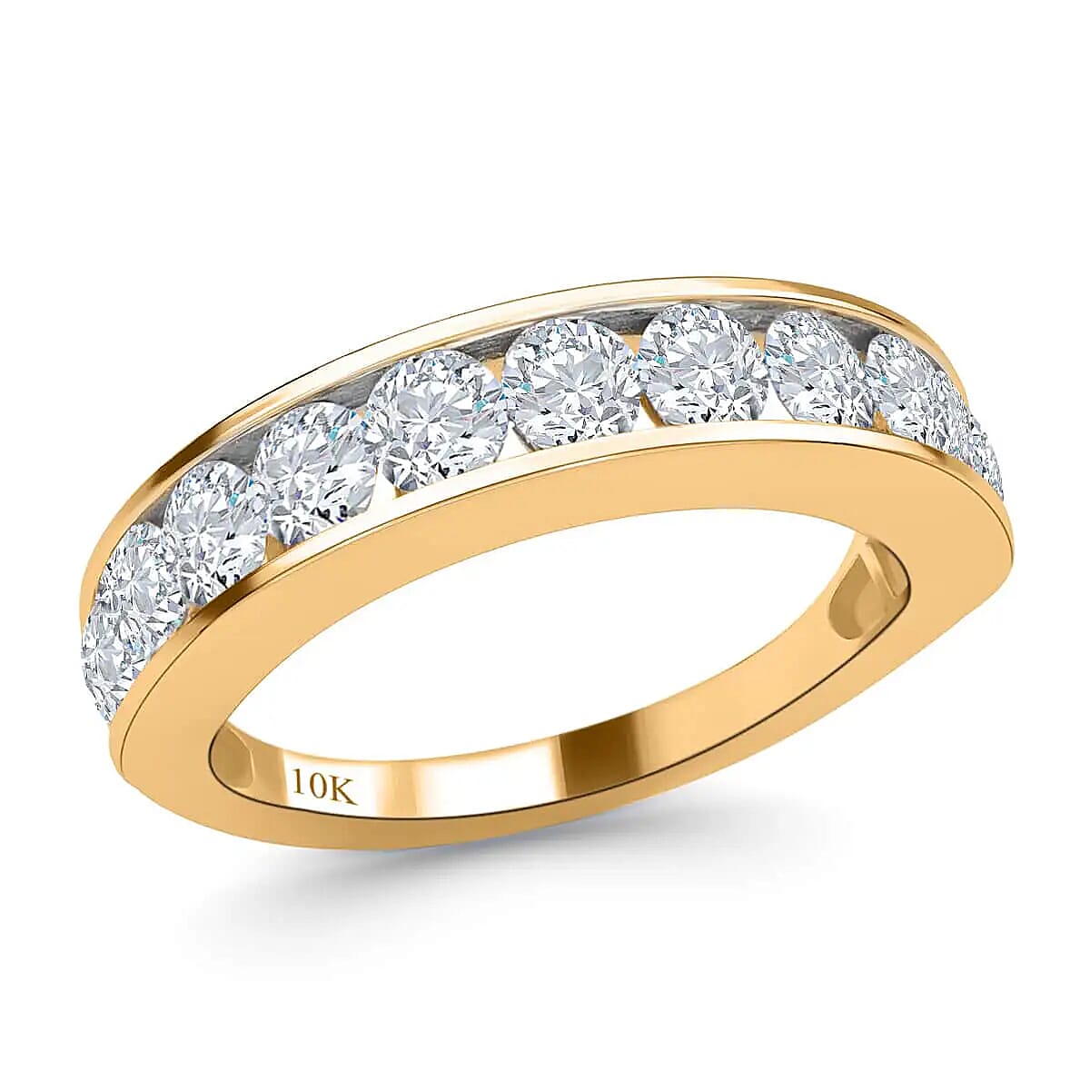 SGL Certified Luxoro 10K Yellow Gold G-H I3 Diamond Band Ring (Size 10.0) 1.50 ctw