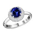 RHAPSODY 950 Platinum AAAA Tanzanite and E-F VS2 Diamond Ring 5 Grams 1.75 ctw - Sticky add to cart bar