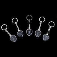 Set of 5 Crystal LED Heart Keychains (3xAG1 Battery included)