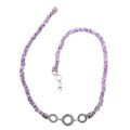 Bali Legacy Amethyst Beaded 3 Row Necklace 22 Inches in Sterling Silver 120.00 ctw - Sticky add to cart bar