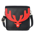 Red and Green Reindeer Antler Crossbody Bag with Detachable Adjustable Shoulder Strap - Sticky add to cart bar