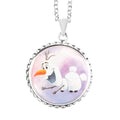 Disney's Frozen Anna & Elsa Pendant Necklace 16-18Inch in Silvertone - Sticky add to cart bar