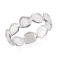 Artisan Crafted Polki Diamond Ring in Platinum Over Sterling Silver 1.00 ctw - Sticky add to cart bar