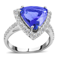 One of a Kind RHAPSODY 950 Platinum AAAA Tanzanite and Diamond E-F VS Ring 8.35 Grams 5.80 ctw