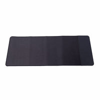 Black Faux Leather Wooden Grain, Fiber Wireless Charger Mouse Pad (31.1'x11.81')
