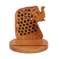 Wooden Hand Carved Owl Mobile Holder with Shungite - Sticky add to cart bar