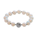 Lapis Lazuli and Simulated Diamond Beaded Stretch Bracelet in Silvertone 110.36 ctw - Sticky add to cart bar