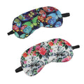 Set of 2 Floral Printed Cotton Velvet Eye Mask with Gel - Sticky add to cart bar