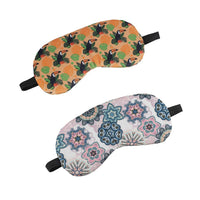 Set of 2 Floral Printed Cotton Velvet Eye Mask with Gel