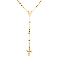 Diamond-Cut Beads Necklace 18.50 Inches in Goldtone