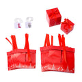 Set of 10pcs Red Paper, Ribbon Bow Snowflakes and Christmas Tree Pattern Gift Box with Christmas Tree Card and Stocking Card - Sticky add to cart bar