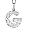 Artisan Crafted Polki Diamond Initial "A" Pendant Necklace (20 Inches) in Platinum Over Sterling Silver 0.50 ctw - Sticky add to cart bar