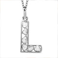 Artisan Crafted Polki Diamond Initial "A" Pendant Necklace (20 Inches) in Platinum Over Sterling Silver 0.50 ctw - Sticky add to cart bar