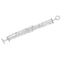 Artisan Crafted Polki Diamond Three Row Butterfly Bracelet in Platinum Over Sterling Silver (7.25 In) 4 ctw - Sticky add to cart bar