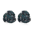 Blue Diamond Love Knot Stud Earrings in Blue Rhodium and Platinum Over Sterling Silver 0.25 ctw - Sticky add to cart bar