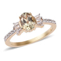 10K Yellow Gold AAA Turkizite and Zircon Ring (Size 6.0) 1.30 ctw - Sticky add to cart bar