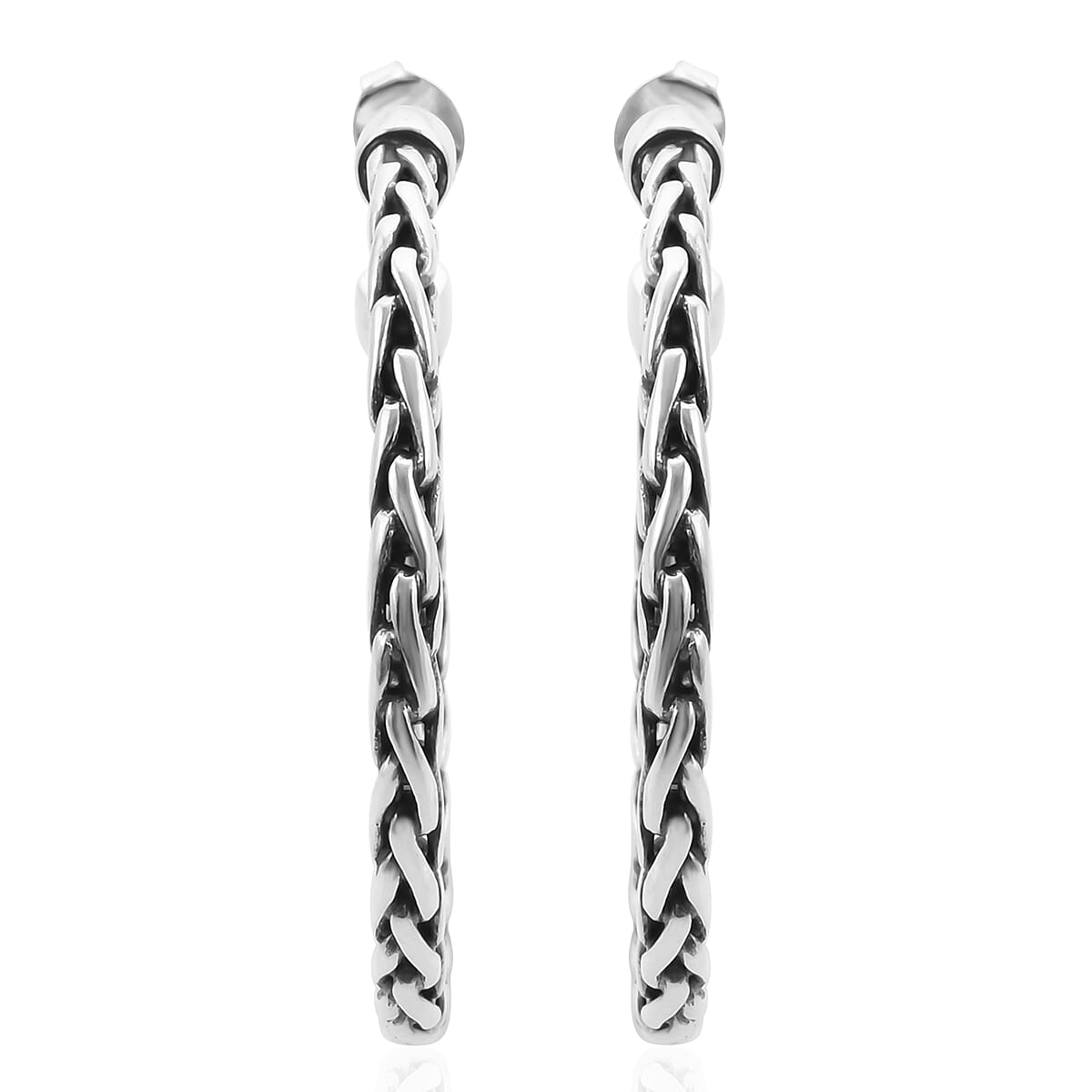 BALI LEGACY Sterling Silver Tulang Naga Hoop Earrings 14 Grams
