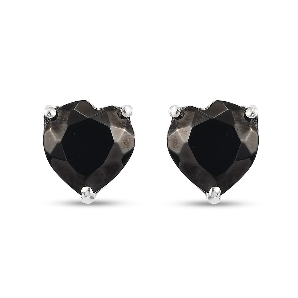 Silver Shungite 1.50 ctw Earrings in Platinum Over Sterling Silver