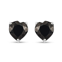 Silver Shungite 1.50 ctw Earrings in Platinum Over Sterling Silver
