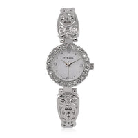 Strada stretchable Austrian Crystal Japanese Movement Water Resistant Bracelet Watch in Stainless Steel Strap and Back (9 In)